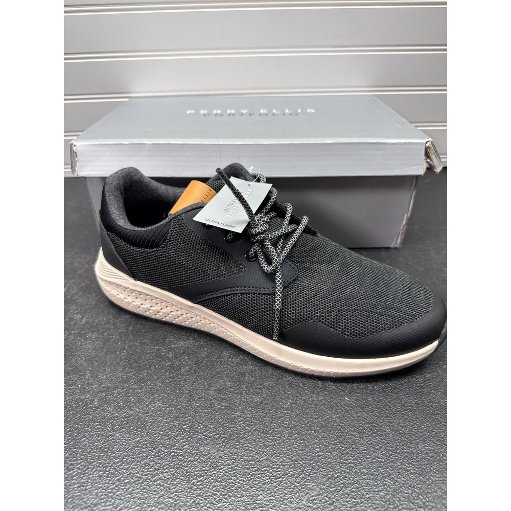 Perry Ellis Men s PRTF Sammy Casual Shoes - Black, 9.5